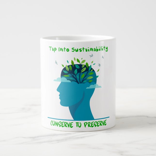 Taza De Café Gigante Custom design Mug for Sustainability Professional (Frente)