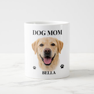 Taza De Café Gigante Custom Dog Portrait Gift for Her | Personalized