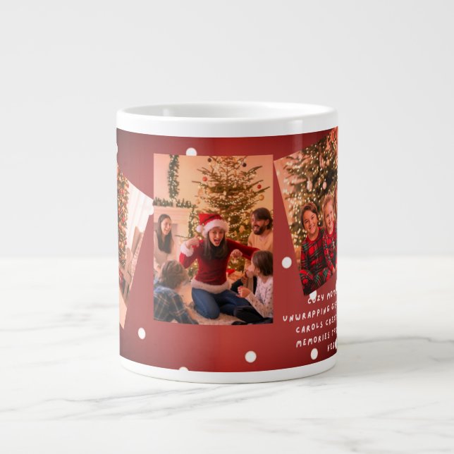 Taza De Café Gigante Custom Family Picture Gift for Christmas and Winte (Frente)