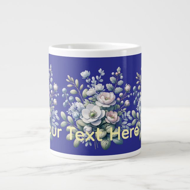 Taza De Café Gigante Custom flower design  (Frente)