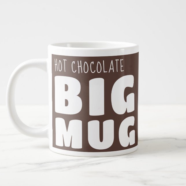 Taza De Café Gigante Custom Hot Chocolate Big Mug Brown C33 Novelty   (Izquierda)