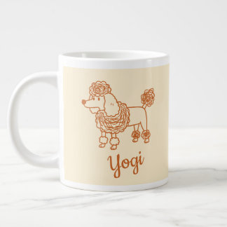 Taza De Café Gigante Custom Name Poodle Ornament – Handdrawn Dog Gift