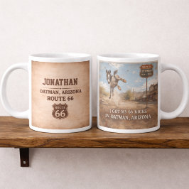 Taza De Café Gigante Custom Oatman Donkey Route 66 Centennial Gift