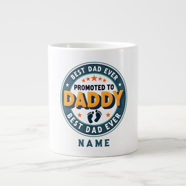 Taza De Café Gigante Custom Personalized Name Gift for Dad (Frente)