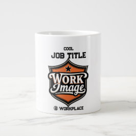 Taza De Café Gigante Custom Photo Personalized Job Title & Workplace 