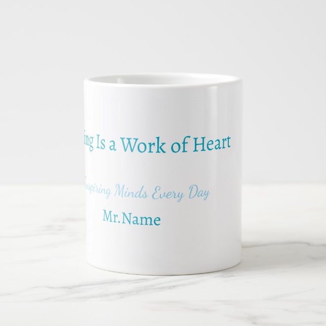 Taza De Café Gigante Custom Teacher Gift Mug  (Frente)