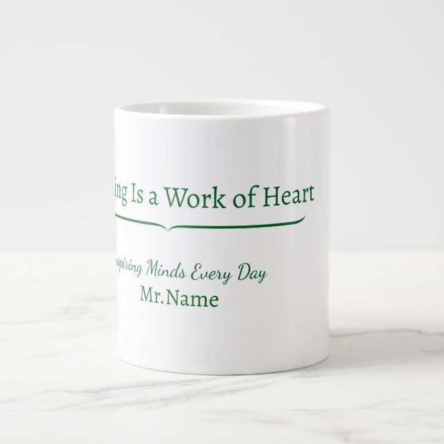 Taza De Café Gigante Custom Teacher Gift Mug  (Frente)