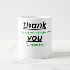 Taza De Café Gigante Custom Text & Upload Your Photo Personalized