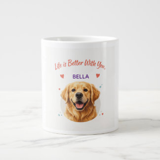 Taza De Café Gigante Customised Dog Name mug for your loved ones