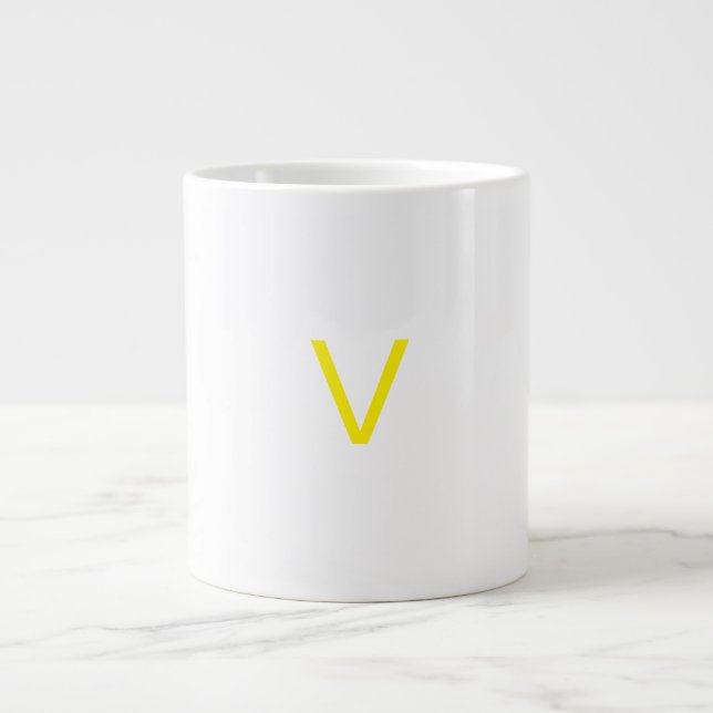Taza De Café Gigante Customised letter V mug (Frente)