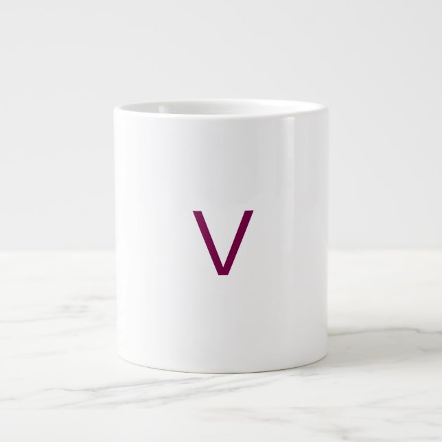 Taza De Café Gigante Customised letter V mug (Frente)