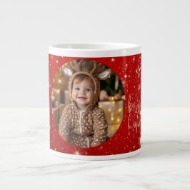 Taza De Café Gigante Customized Merry Christmas Mug with Baby Photo