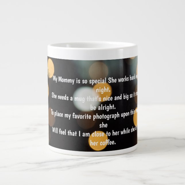 Taza De Café Gigante Customized Poem on Birthday Mug (Frente)
