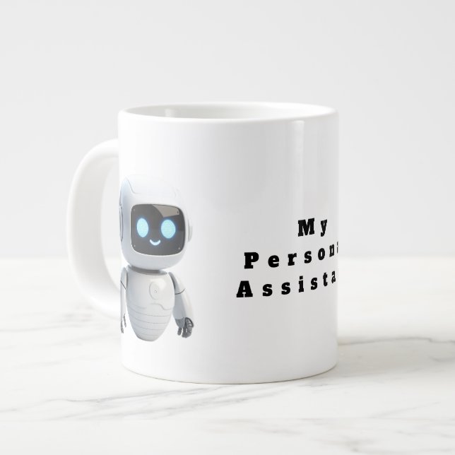 Taza De Café Gigante Cute AI Robot Coffee Mug - Tech Inspired Future Bu (Izquierda)