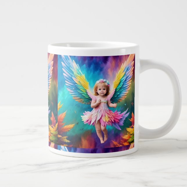 Taza De Café Gigante Cute Baby Angel Wings Art-38424 (Derecha)