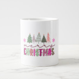 Taza De Café Gigante Cute Boho Xmas Tree Sublimation Design