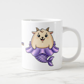 Taza De Café Gigante Cute Capricorn Cartoon – Whimsical Zodiac