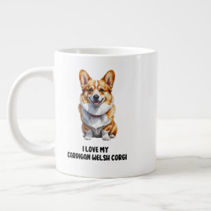 Taza De Café Gigante Cute Cardigan Welsh Corgi Design