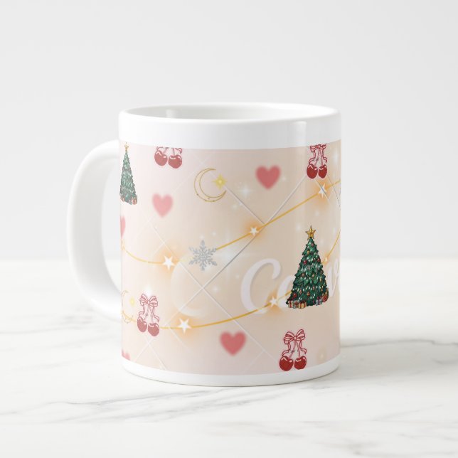 Taza De Café Gigante Cute Christmas Aesthetic Mug  (Izquierda)