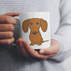 Taza De Café Gigante Cute Dachshund   Perro Personalizado Wiener
