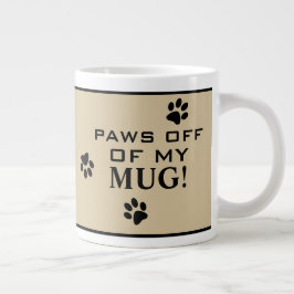 Taza De Café Gigante Cute Dog Paw imprime una tipografía divertida