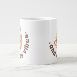 Taza De Café Gigante Cute Fall Pumpkin Spice and Cozy vibes 