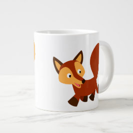 Taza De Café Gigante Cute feliz Personalizado Fox Jumbo Mug