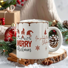 Taza De Café Gigante Cute Gnome Merry Christmas Coffee Mug