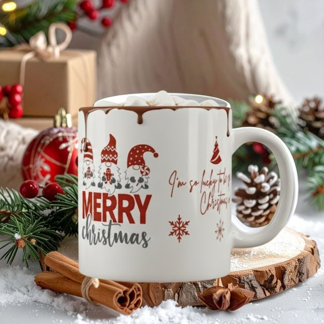 Taza De Café Gigante Cute Gnome Merry Christmas Coffee Mug (Subido por el creador)