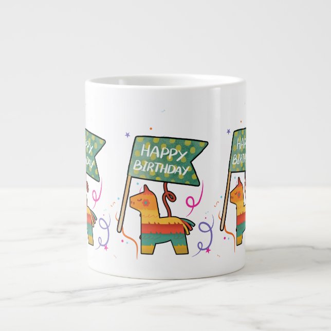 Taza De Café Gigante Cute Hand-Drawn Birthday  (Frente)