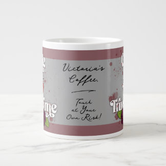 Taza De Café Gigante Cute & I ❤️ True Crime.–Personalized Name