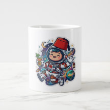 Cute Kawaii Astronauta Marroquí Sticker de Té de M