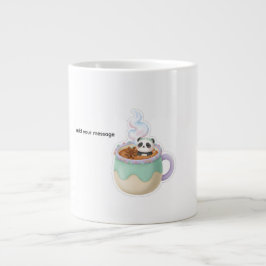 Taza De Café Gigante Cute Kawaii Panda in Tea Mug Illustration