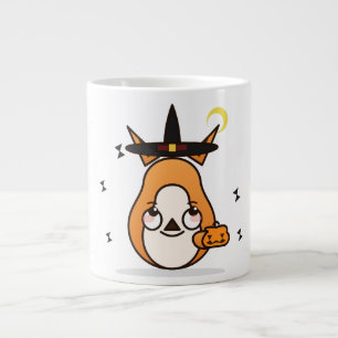 Taza De Café Gigante Cute Kawaii Zorro Bruja Espeluznante Temporada Hal