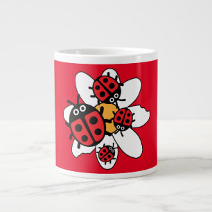 Taza De Café Gigante Cute Kids ladybird Family