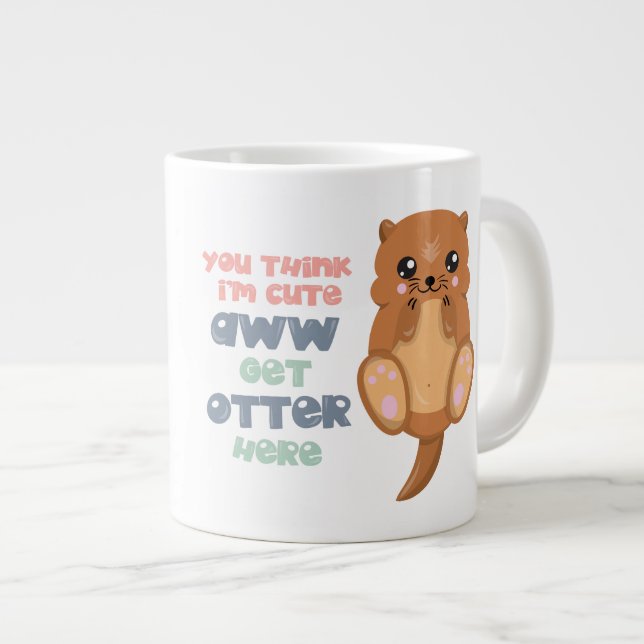 Taza De Café Gigante Cute-Otter-Jumbo Mug (Derecha)