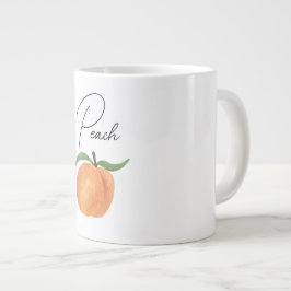 Taza De Café Gigante Cute Painted Peach Fruit Illustration