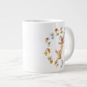 Taza De Café Gigante Cute Personalizado Goat Mandala Jumbo Mug
