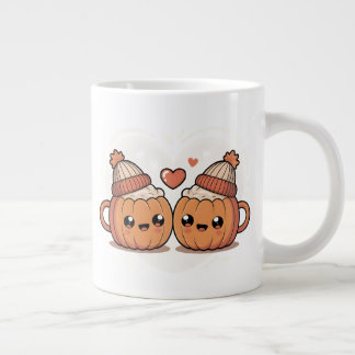 Taza De Café Gigante Cute Pumpkin Couple Mugs