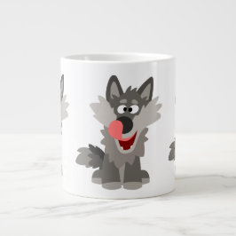 Taza De Café Gigante Cute Silly Personalizado Wolf