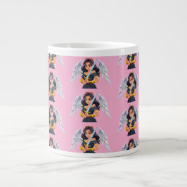 Taza De Café Gigante Cute woman Angel's with open wings and sword