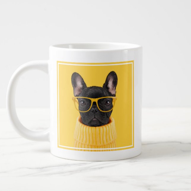 Taza De Café Gigante Cutest Baby Animals | French Bulldog Sunglasses (Izquierda)