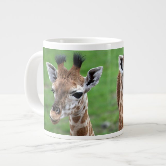Taza De Café Gigante Cutest Baby Animals | Two Baby Giraffes (Izquierda)