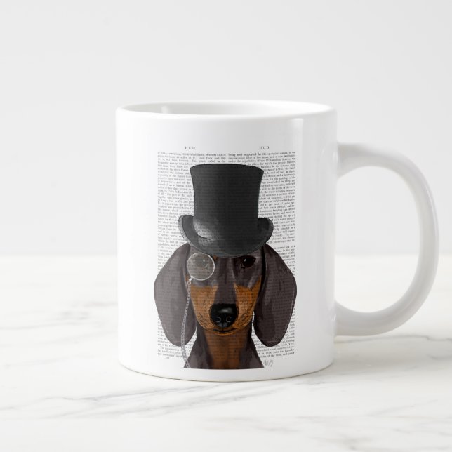 Taza De Café Gigante Dachshund, hound formal y Gorra (Derecha)