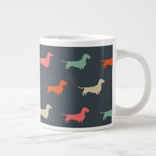 Taza De Café Gigante Dachshund Silhouettes Wiener Dog Lover's