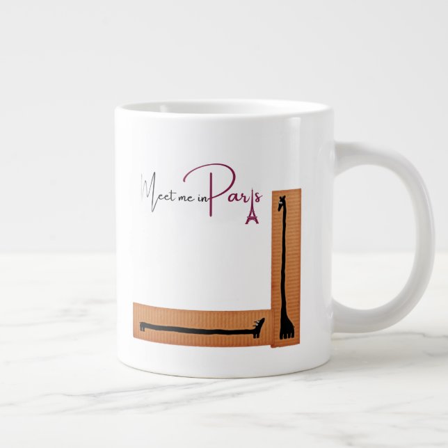 Taza De Café Gigante Dachshund Y Giraffe (Derecha)