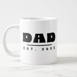 Taza De Café Gigante DAD Est. 20XX Tipografía Moderna Gigante Taza de C