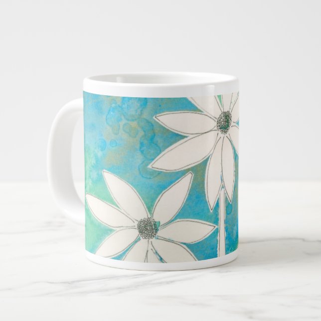 Taza De Café Gigante Dainty Daisies II (Izquierda)