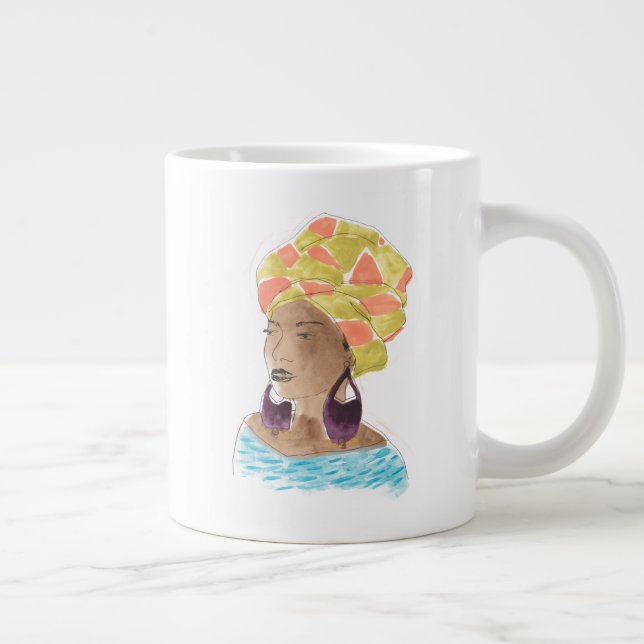 Taza De Café Gigante Dama fuerte y bella (Derecha)