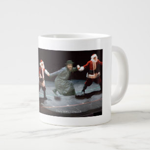 Taza De Café Gigante Dancin' Santas y Chassid